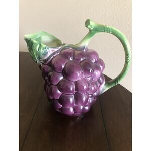 Vintage Italian Ceramic Grape Pitcher Design 9506 by ANCORA
